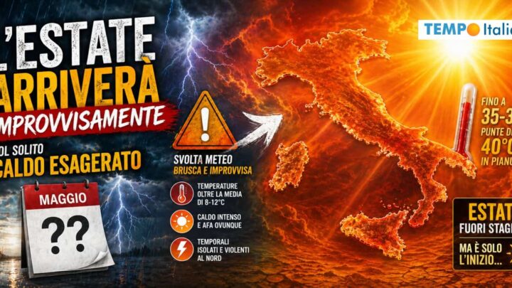 L’ESTATE arriverà improvvisamente, col solito caldo esagerato