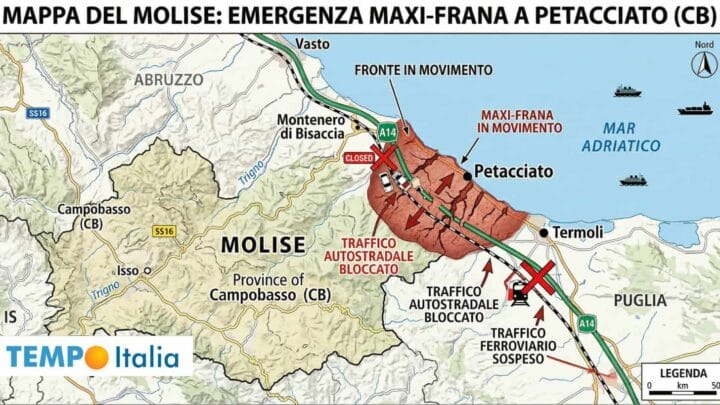 Maxi-frana in Molise, la più grande d’Europa