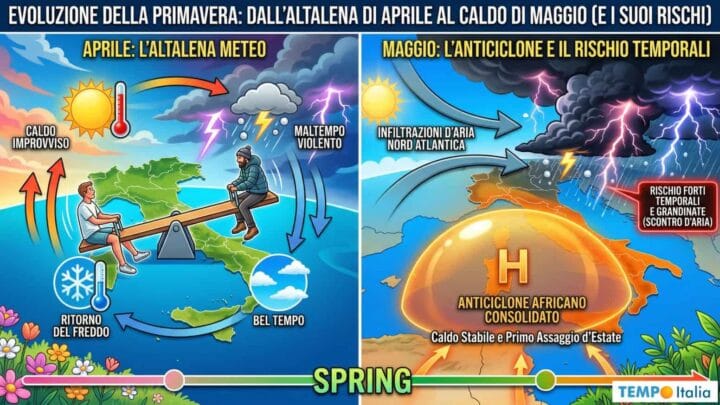 Maltempo, poi una pausa, poi ancora freddo: Aprile non ha ancora finito e Maggio potrebbe sorprendere