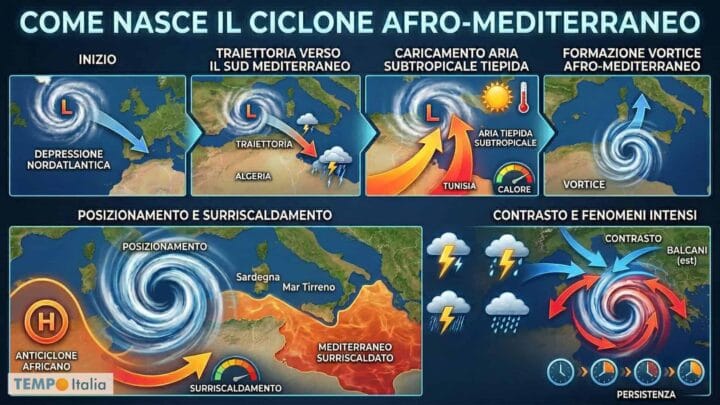 Ciclone afro-mediterraneo porterà maltempo estremo: Italia nel mirino