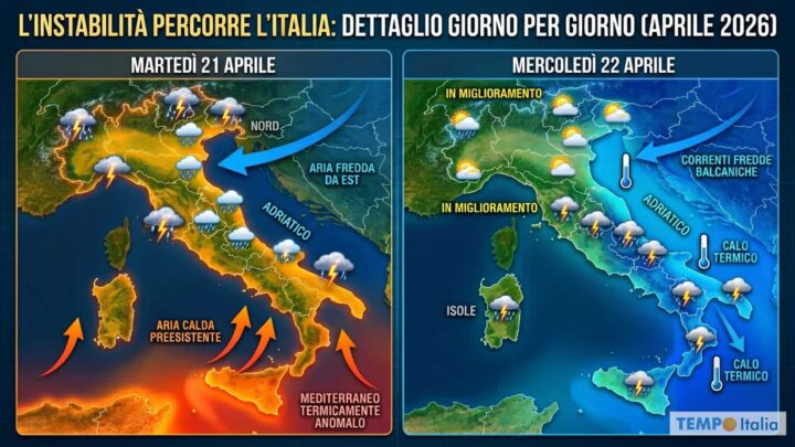 Temporali e freddo russo in marcia verso Sud, ma da Giovedì cambia tutto