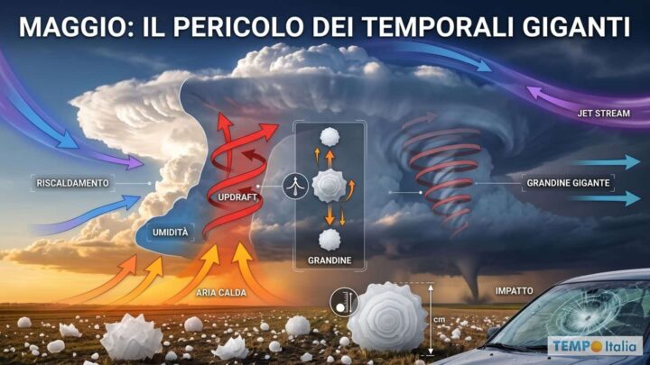 Maggio INGANNA: temporali violenti, grandine e sbalzi termici prima della bella stagione