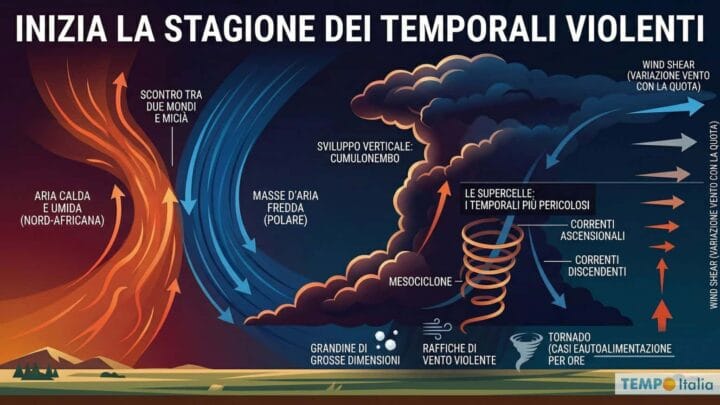 Arriva il bel tempo, ma poi attenzione: si apre la stagione dei temporali violenti