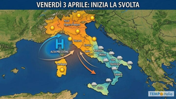 Da Venerdì si cambia! L’anticiclone spazza via il maltempo, temperature su fino a 25°C