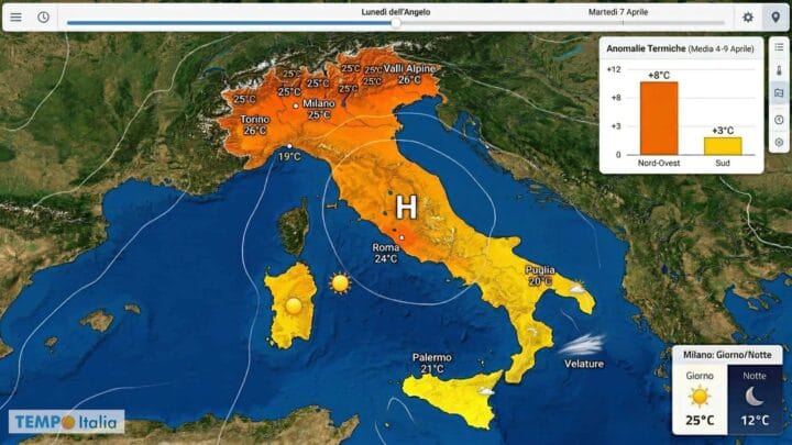 Pasqua e Pasquetta col sole e poi il colpo di scena del 10 Aprile
