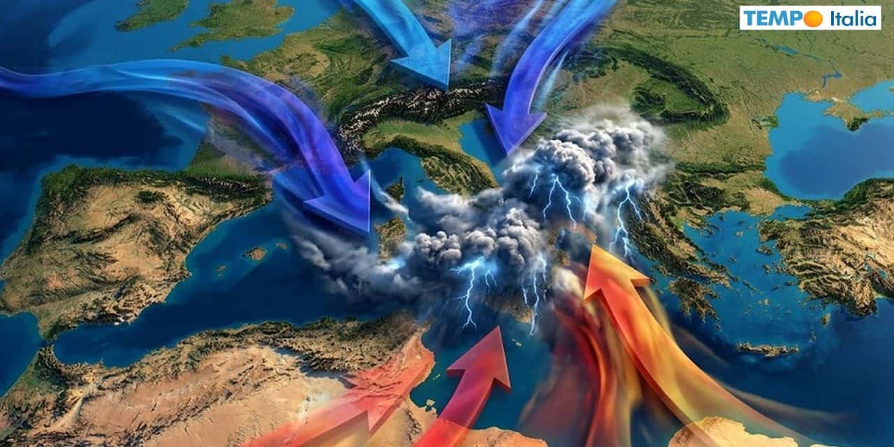 Maltempo e aria più fredda in rotta verso l'Italia
