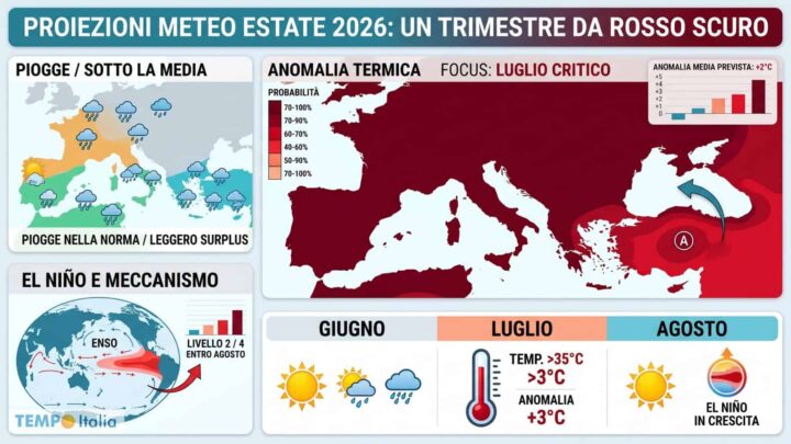 Maggio con due facce, Estate 2026 in rosso scuro: le proiezioni che cambiano le aspettative