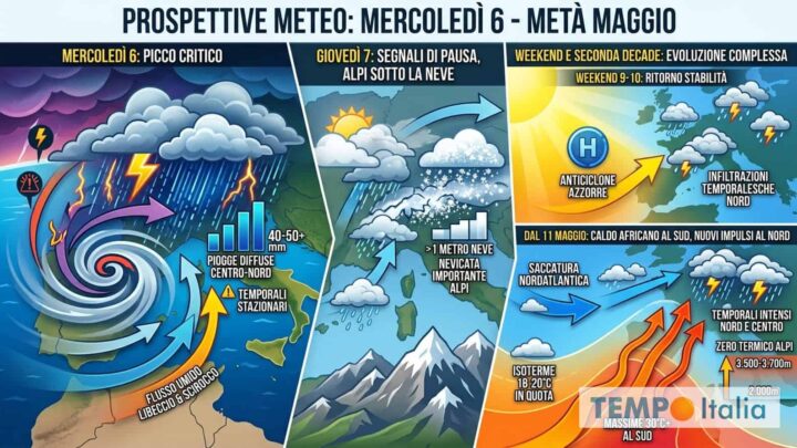 Temporali, grandine e un ciclone mediterraneo: la settimana che non lascia respiro