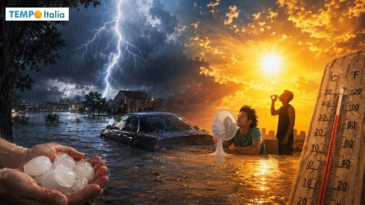 Oltre 42°C a metà Luglio, poi il ribaltone con nubifragi. Regioni coinvolte