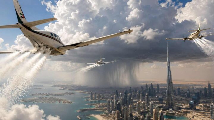 Dubai, fabbrica aerei e droni per far piovere