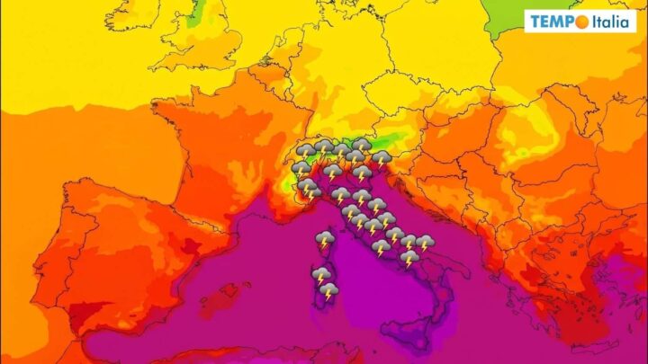 Domenica 19 Luglio: possibile svolta, temporali e crollo termico