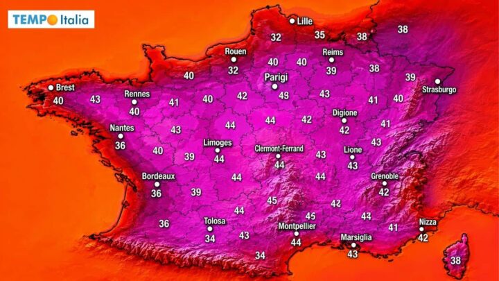 Assurda ondata di caldo attesa in Francia