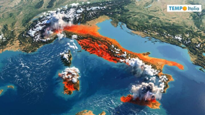 Caldo estremo in Italia, punte di 42°C. Temporali e grandine al Nord