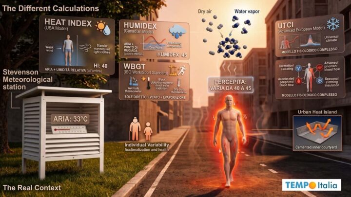Temperatura percepita, se fa caldo va considerata